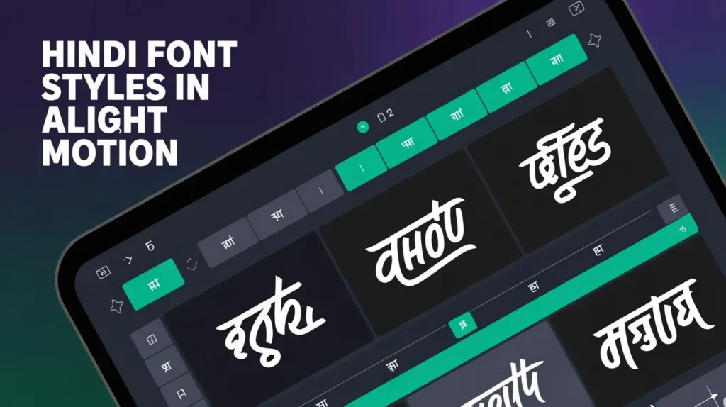 Hindi Fonts in Alight Motion