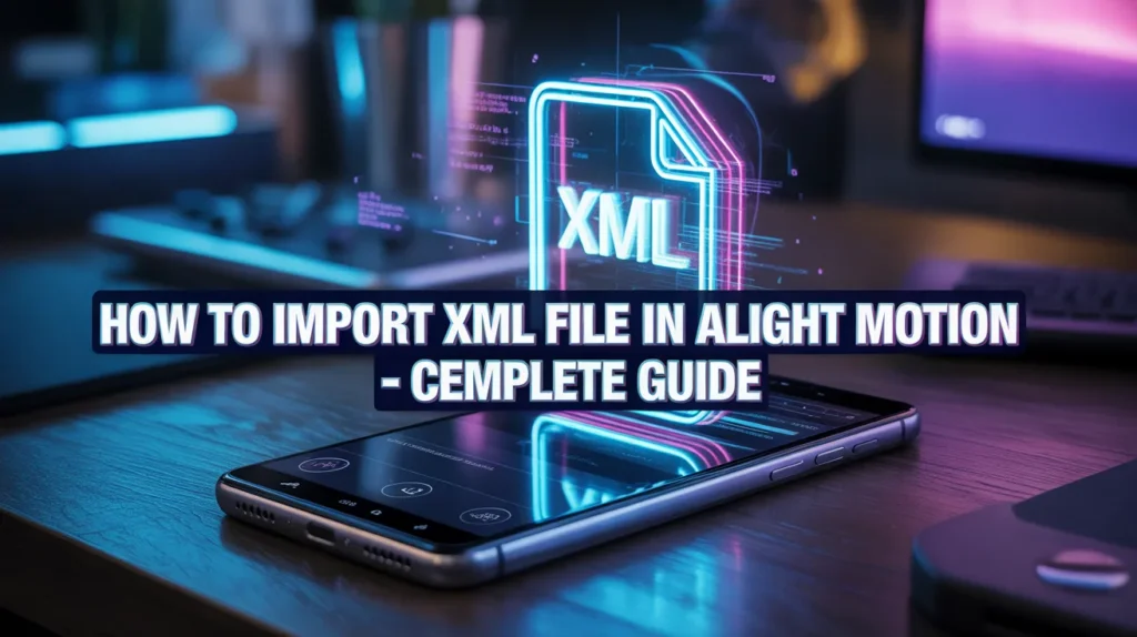 How to Import XML File in Alight Motion