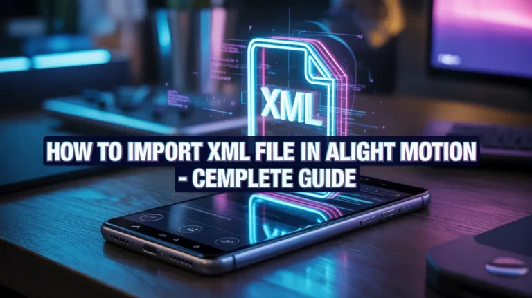 How to Import XML File in Alight Motion