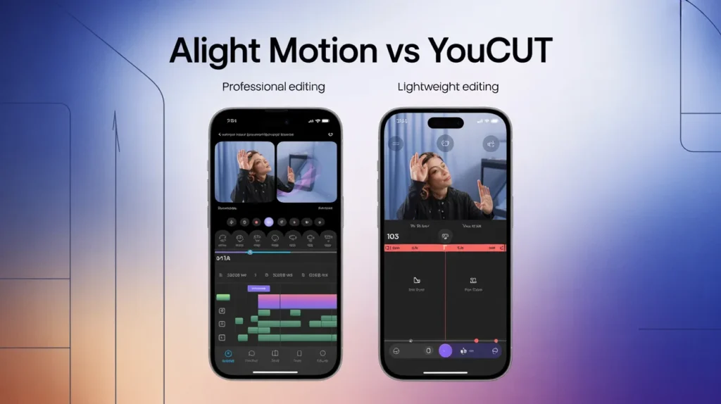 Alight Motion Mod APK vs YouCut Lightweight vs Pro Editing