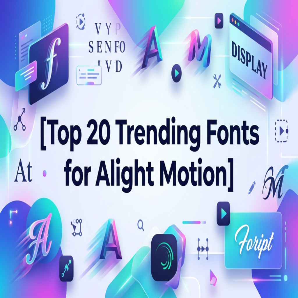 Top 20 Trending Fonts for Alight Motion 